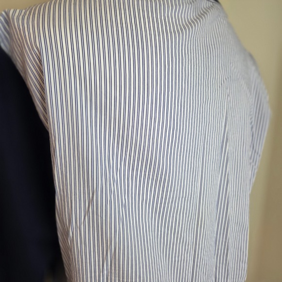 WALTER BAKER Navy Blue‎ Corset Lace Up Sweatshirt Top Women's Medium - Picture 4 of 5